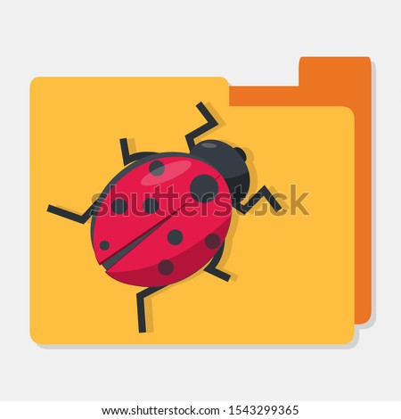folder infected by the virus concept symbol vector illustration