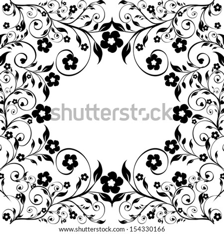 illustration of a floral ornament on white background