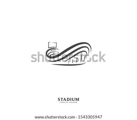 Stadium Logo. Elegant Stadium logo construction