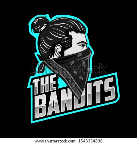 the bandits mascot esport logo design