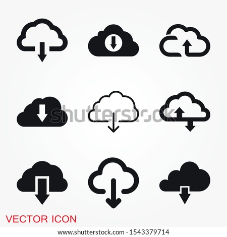 Cloud icon, outline and solid vector illustration, linear pictogram isolated on gray