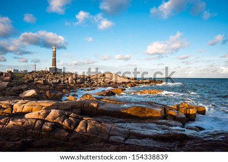 Lighthouse in Cabo Polonio, Rocha, Uruguay Royalty-Free Stock Photo #154338839