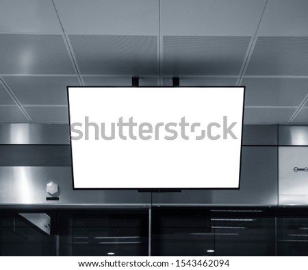 Mock up LCD Screen display Blank digital media Indoor Building
