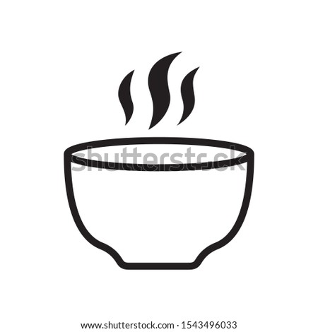 Bowl, soup icon in trendy outline style design. Vector graphic illustration. Suitable for website design, logo, app, and ui. Editable vector stroke. EPS 10.