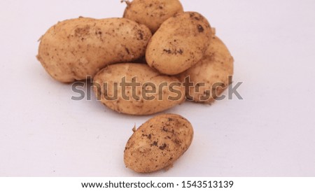 Vegetables potato isolated, on White background