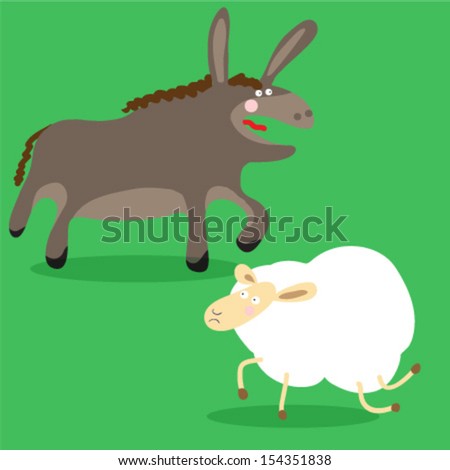 The Donkey and the sheep