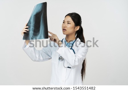 Female doctor x-ray diagnosis treatment hospital