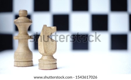 Chess on board battle team black and white background object