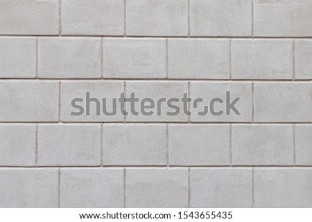 Vintage white grey brick background, Abstract geometric pattern texture, Outdoor building block wall, Can be used as background for display or montage your products. Royalty-Free Stock Photo #1543655435