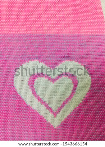 Mini Heart pattern on fabric canvas colorful and beautiful