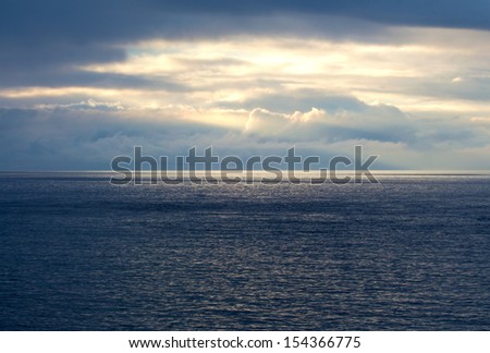 The sea and a cloudy sky
