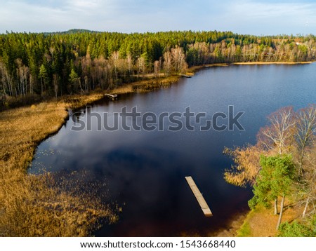 The lake Transassjon in Boras sweden in october 2019