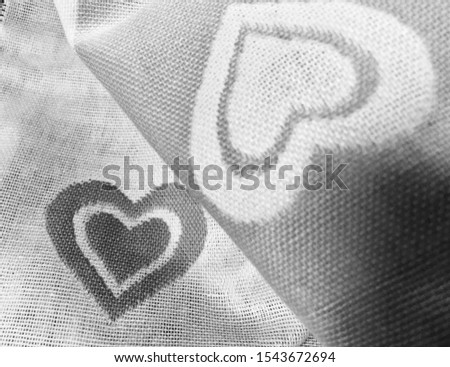 Mini Heart pattern on fabric canvas 
