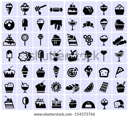 Sweets and chocolate icons