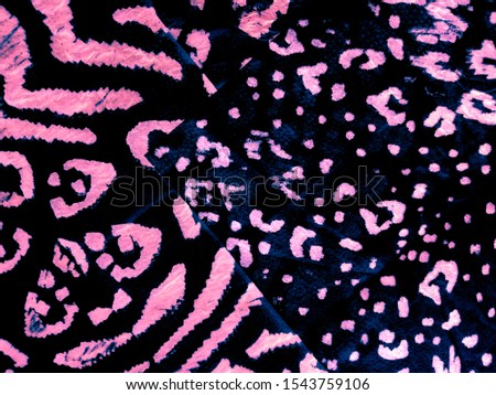 Skin Leopard Pattern. Vivid Cheetah Line. Leopard Skin Pattern. Pink Background. Rainbow Animal Skin Background. Multicolor Teen Background Pattern.