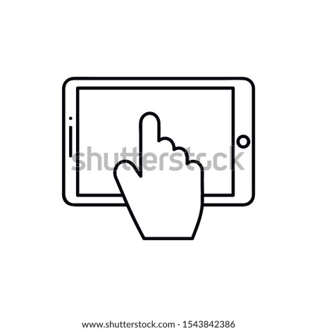 Tablet icon suitable for info graphics, websites and print media and interfaces. Line vector icon.