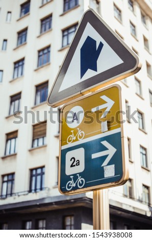 Road signs in the city