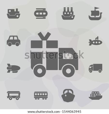 Delivery, present, shipping, truck icon. Simple set of transport icons. One of the collection for websites, web design, mobile app