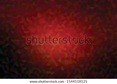 Dark Red vector backdrop with hexagons. Colorful hexagons on abstract backdrop. New design for website's poster, banner.