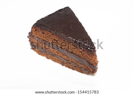 Chocolate Cake with white background