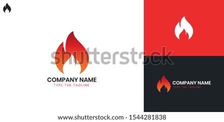 Flame logo - Flame and Fire logo, All elements on this template are editable with vector software.