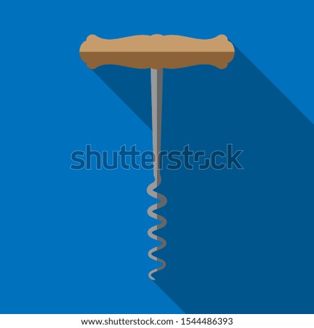 Corkscrew opener Vector art Illustration