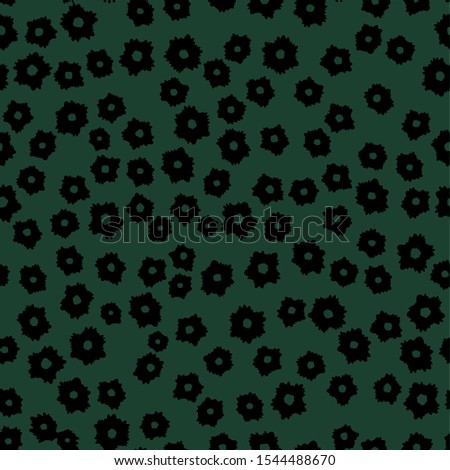 Vector design of seamless daisies floral pattern for textile and home decor. Woman clothing pattern illustration.