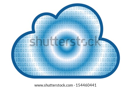 Cloud space icon, vector
