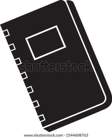 Book icon. Isolated diary icon with a white background