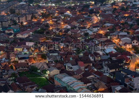 Nightscape of Palembang city, Indonesia