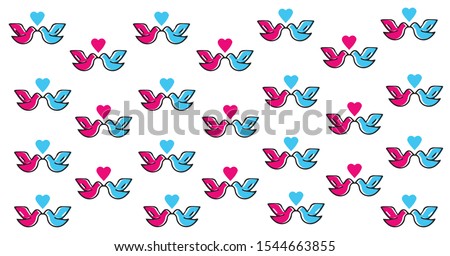bird pattern background colourful.-vector illustration