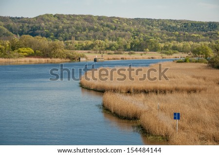 The Odra River in Szczecin. Poland