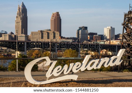 Cleveland Ohio Overlooking The Flats