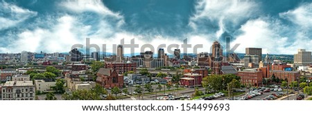 panorama of the city of syracuse, new york,  looking south Royalty-Free Stock Photo #154499693