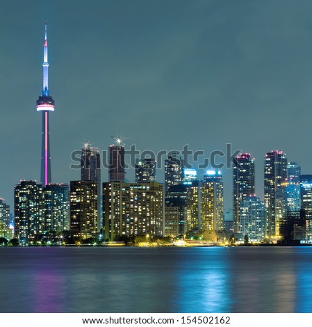Toronto Downtown Skyline at night