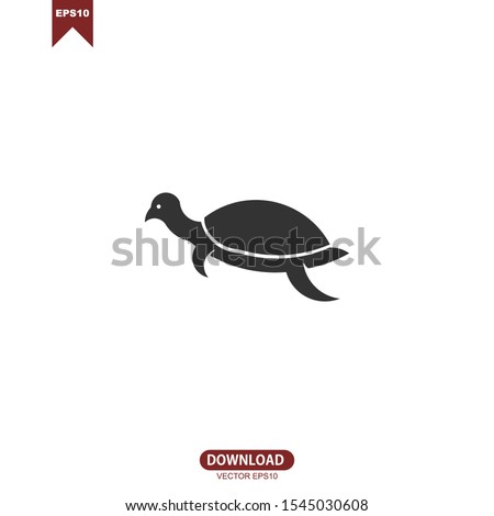 Simple turtle logo icon vector design