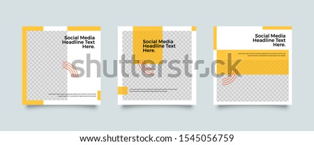 Editable Post Template Social Media Banners for Digital Marketing. Promotion Brand Fashion. Stories. Streaming. Vector Illustration - Vecto Royalty-Free Stock Photo #1545056759
