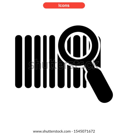 barcode icon isolated sign symbol vector illustration - high quality black style vector icons
