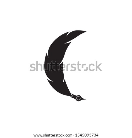 feather logo template vector illustration
