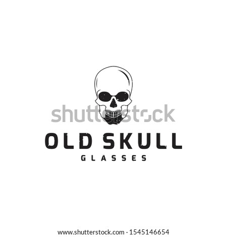 Old style skull vintage vector