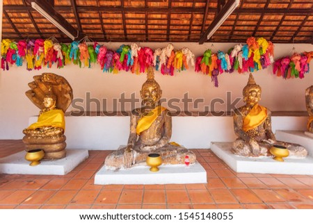 Nan province, Thailand - October 19, 2019: Temple Tourist attractions culture.