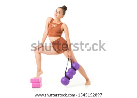 Middle aged women doing yoga in studio, Concept of exercise and relaxation