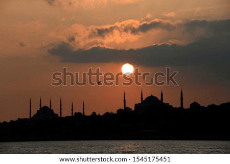 
silhouette of Hagia Sophia and Sultanahmet Mosque
