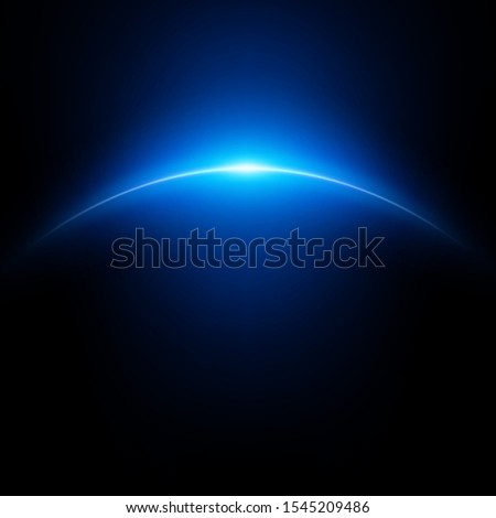 Space background with planet and shining light. EPS 10 Royalty-Free Stock Photo #1545209486