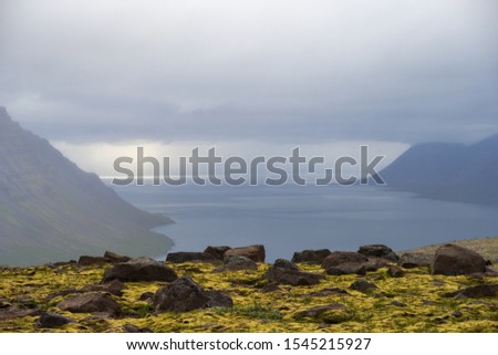Picture beautiful view of around mountain at west-fjord in Iceland. The Westfjords or West Fjords is a large peninsula in northwestern Iceland and an administrative district. 