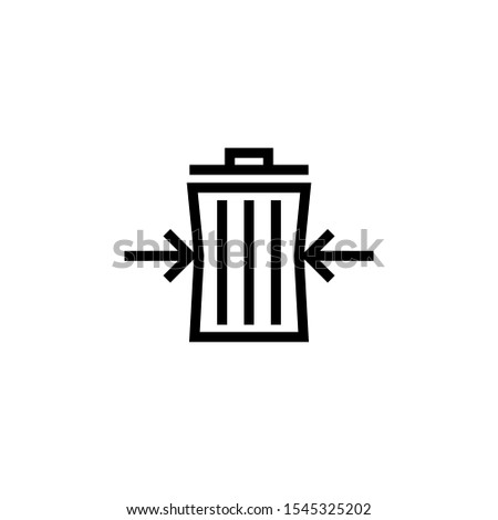 Reduce waste black icon. Clipart image isolated on white background