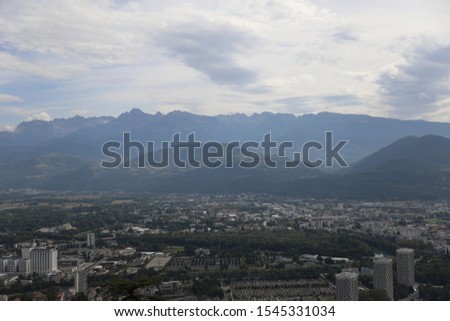 Grenoble view from Fort de la Bastille