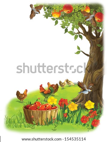 The farm - illustration for the children