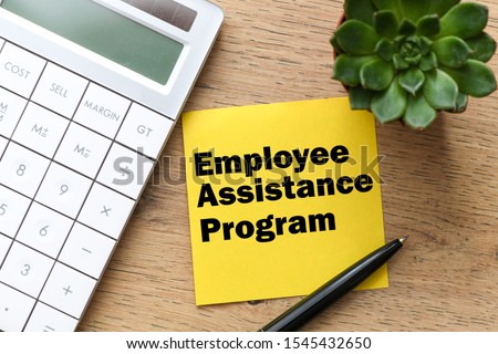 Employee Assistance Program business text on the yellow card Royalty-Free Stock Photo #1545432650