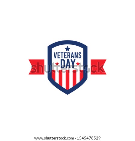 Veterans Day Logo Design Vector Illustration